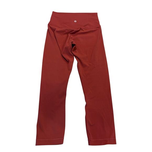 Lululemon Wunder Train Crop High Rise, Cayenne Size 4 - Picture 1 of 4